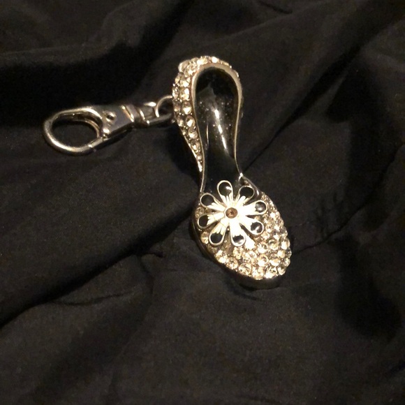 Glamorous, keychain, high-heeled shoe with glitter - Picture 2 of 7